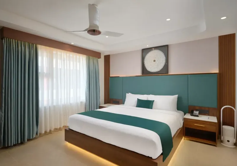 Deluxe king guest room with king bed