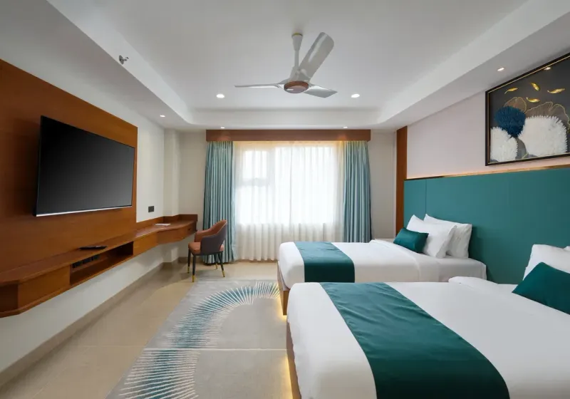 Premium twin room with two twin beds