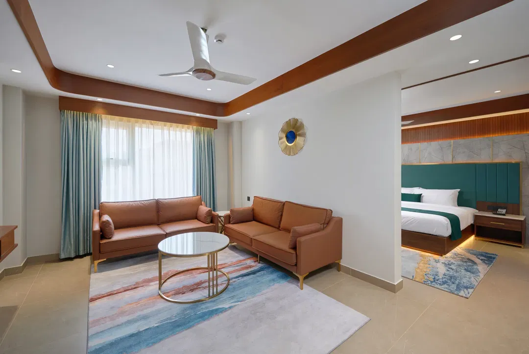 Kowju Suite bedroom with king bed